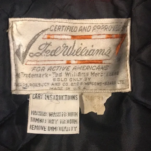 TED WILLIAMSVintage Orange Insulated Hunting Jacket